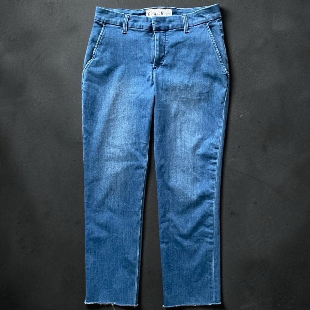Womens 6 FRANK & EILEEN Jeans Pants Blue Westport Italian Light Denim Cropped